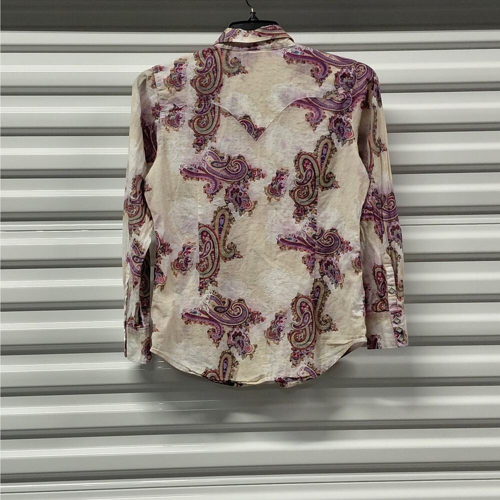 Ariat Womens Western Shirt Size Medium Paisley Festival Coastal Cowgirl Rodeo - Picture 4 of 11